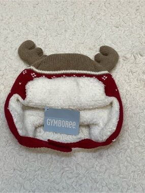 Gymboree Reindeer Hat with Fleece Lining kids size 0-3 months